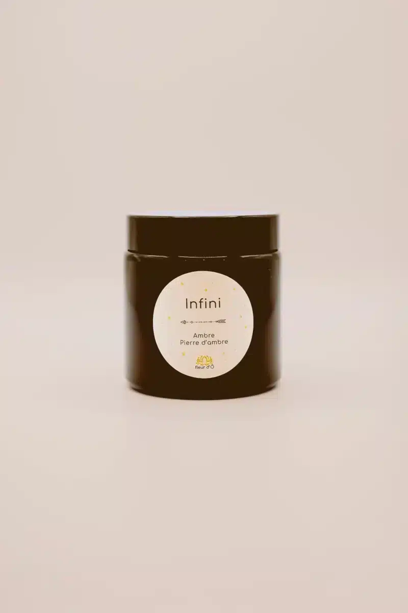 Bougie Infini : Ambre, Pierre d’ambre